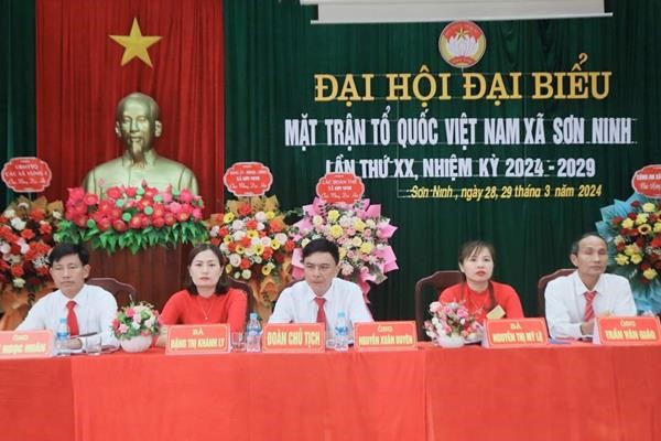 Đại hội đại biểu UBMTTQ xã Sơn Ninh nhiệm kỳ 2024 – 2029 thành công tốt đẹp